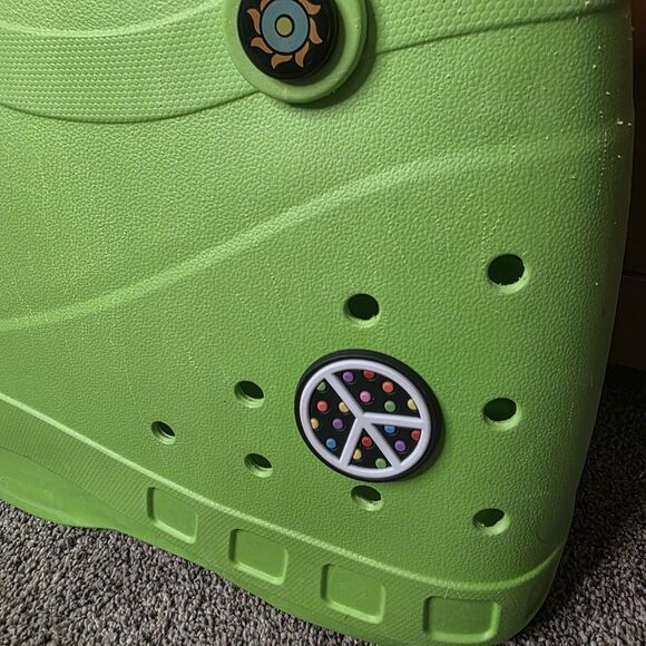 OPTARI Sol Tote Rubber Waterproof Green Beach Pool Travel Handbag Utility - Picture 3 of 15